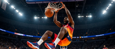 篮球比赛现场-NBA球员扣篮瞬间